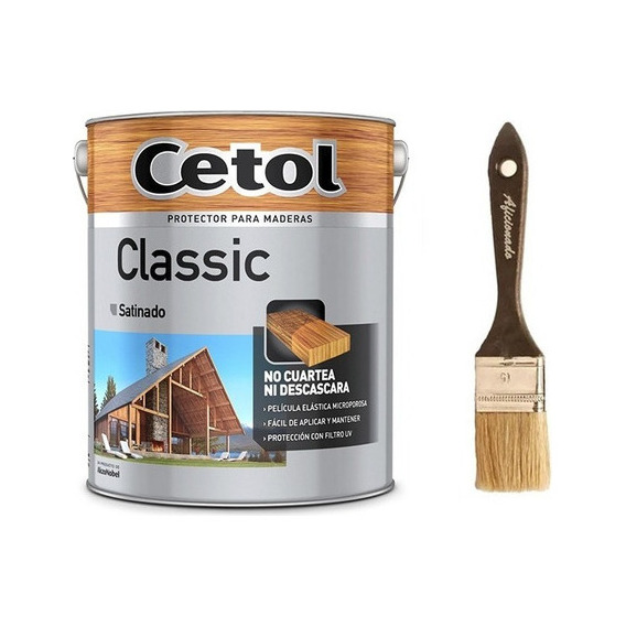 Cetol Classic Satinado 4 L Protección Madera + Pincel - Mm