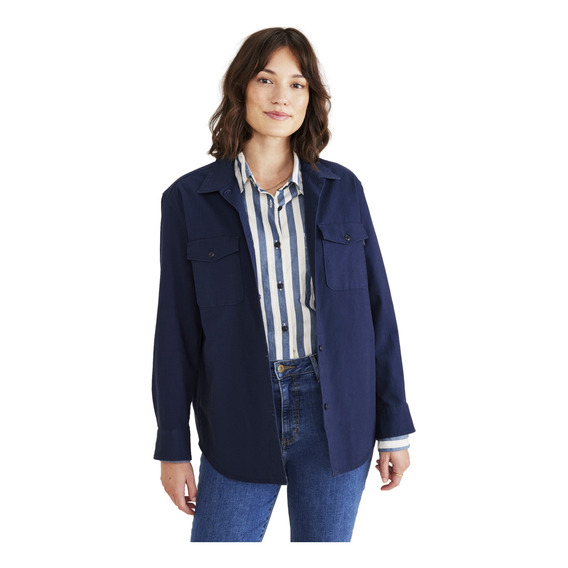Chaqueta Camisera Mujer Relaxed Fit Navy Dockers A3168-0002