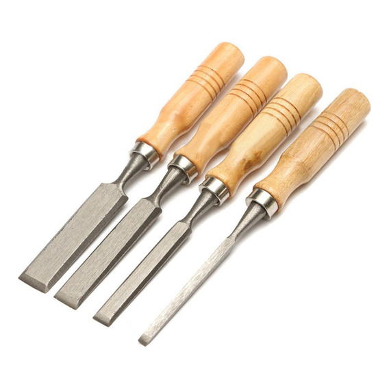 Set 4 Formones 6 12 18 24 Mm Mango De Madera