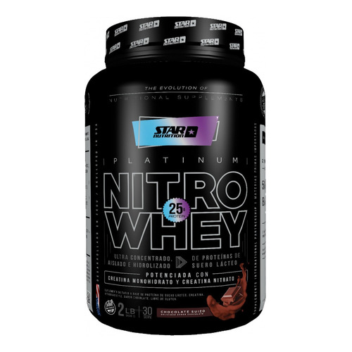 Star Nutrition Nitro Whey Proteina Sabor Chocolate X 2lb