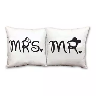 Duo Cojines Mr And Mrs Pareja 30 Cm