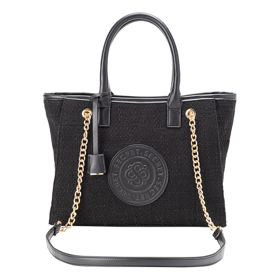 Cartera Tote Secret Lyon Fw24 Negro M