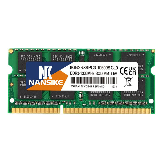 Memoria Ram Nansike Ddr3-1333 Sodimm Pc3-10600s Para Ordenad