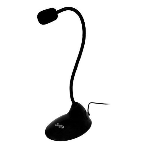 Microfono Ghia Para Pc De Escritorio Con Cuello Flexible 3.5mm Color Negro Modelo GAC-218