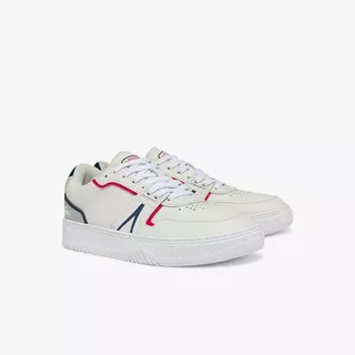 Tenis De Hombre Lacoste Deluxe L005 De Piel Blanco/gris 0530