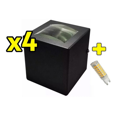 X 4 Bidireccional Exterior Lente Optico Con Led G9