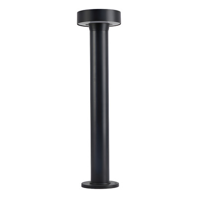 Farola Exterior Piso Led Morgan Luz Calida 3000k Ip55 12w Lk Negro