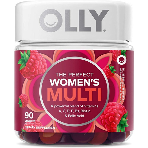 Olly Women's Multivitamínico C/ Biotina & Folico 90 Gomitas Sabor Berry