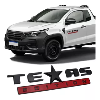Emblema Texas Edition Enfeite Camionete Porta Strada Saveiro
