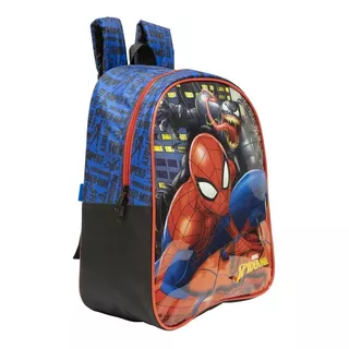 Mochila Infantil De Costas Homem Aranha Spiderman E Venom Cor Preto