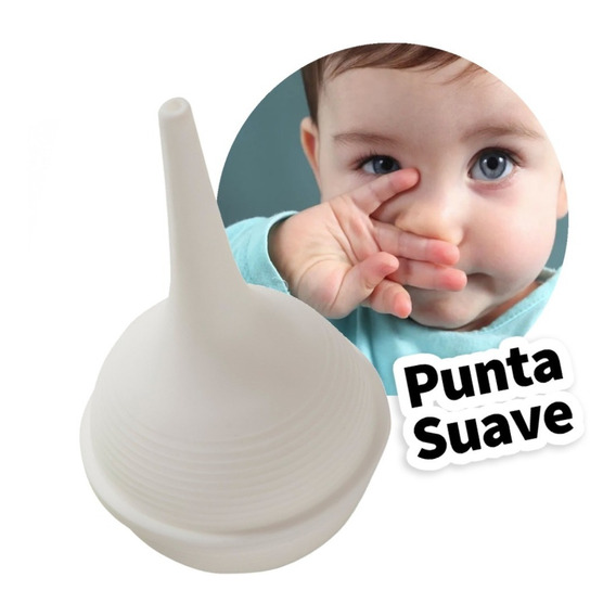 Aspirador Nasal Safety Punta Suave Flexible Bebe Mucosidad  