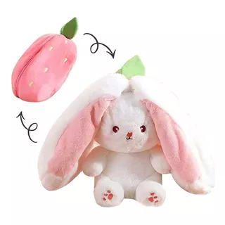 Peluche Reversible De Pascua Con Diseño De Conejito De Fresa