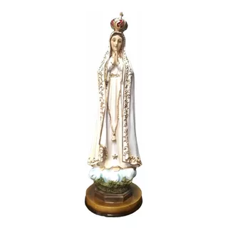 Virgen De Fatima 30cm Resina  Virgen Figart