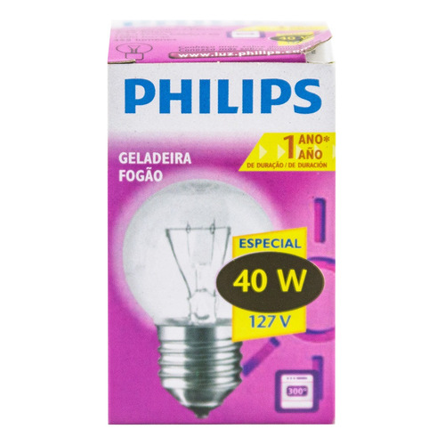 Foco Horno Refrigerador 40w Philips 1 Pza Color de la luz Blanco neutro
