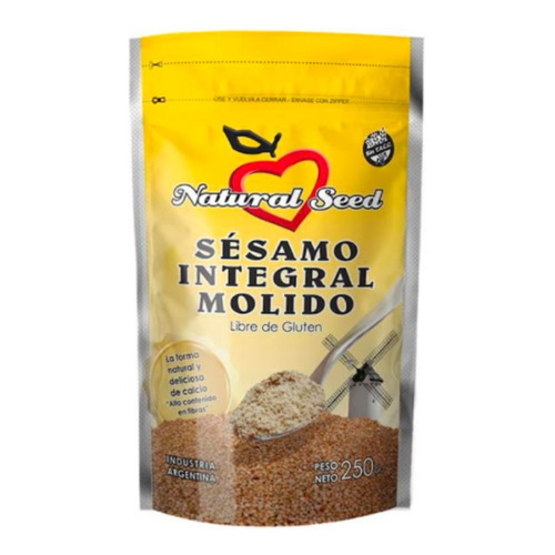 Semilla De Sesamo Integral Molido Natural Seed X 250 Gr