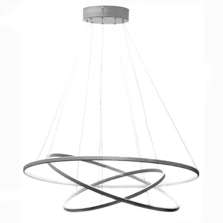 Lampara Colgante Aros 60-80-100cm Saturno Triple Fria Calida