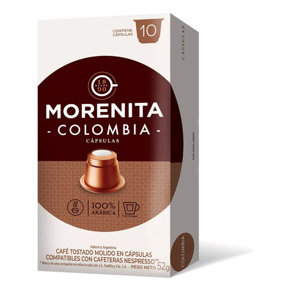 Cápsulas Café  La Morenita Colombia X 10u