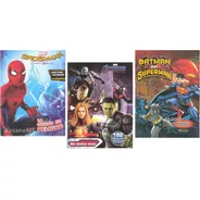 Paquete Libros Colorear Jumbo Batman Superman Super Heroes