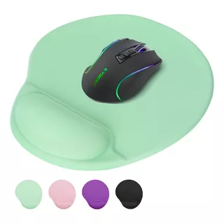 Terport Mouse Pad Ergonomico Con Soporte Muñeca Color Verde 25x22cm, Mauspad Antideslizante Y Lavable, Mousepad Gamer Portátil Para Gaming Trabajo Uso Diario
