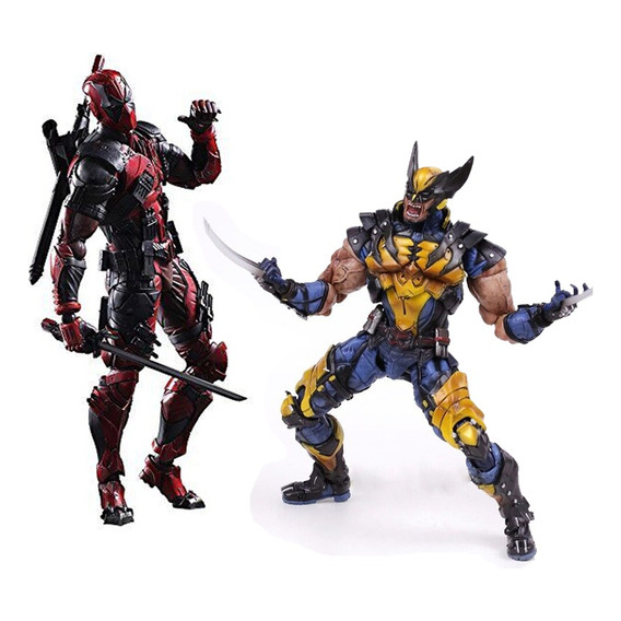 Figura Deadpool Wolverine 25 Cm Estilo Play Arts Kai X-men
