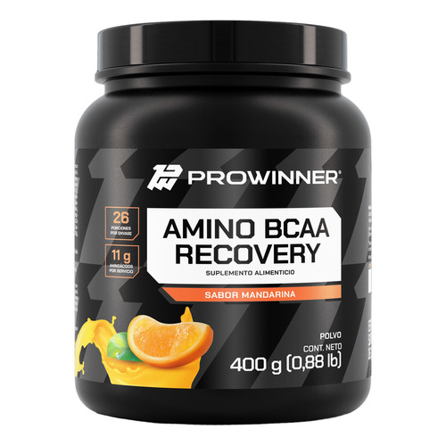 Suplemento Amino Bcaa Recovery Polvo 400 Gr Prowinner Sabor Mandarina