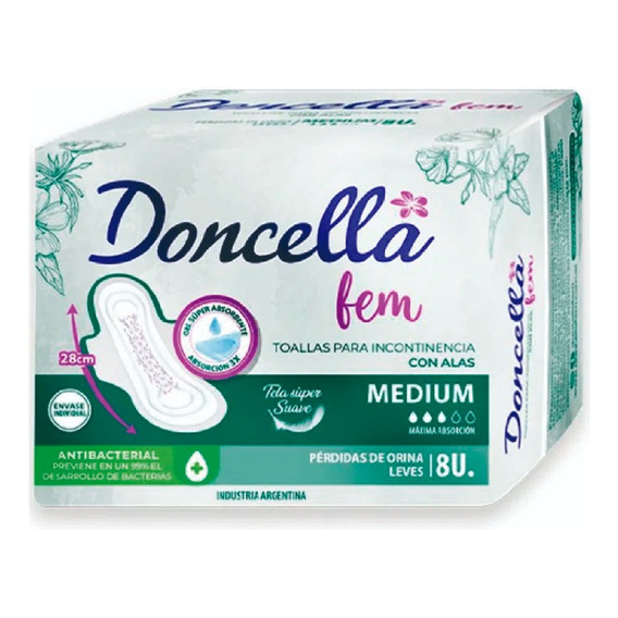 Doncella Fem Toalla De Incontinencia Talle Medium