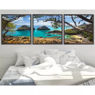 Quadro Decorativo 195x64cm Fernando De Noronha Quarto Sala