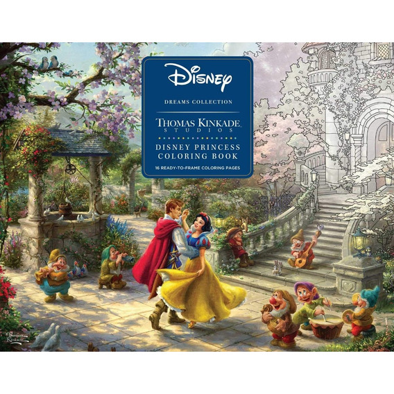 Disney Princesas Libro Para Colorear Thomas Kinkade 28x35cm