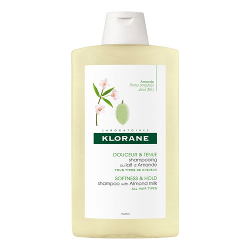 Shampoo Klorane Almendras en frasco de 400mL por 1 unidad