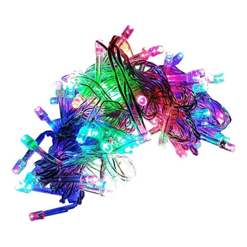 Luces Para Arbol Navidad Multicolor Rgb 84 Leds 5m Se84