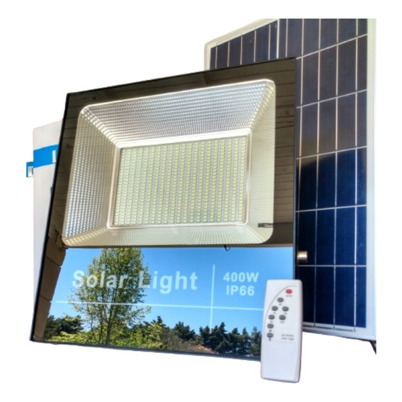 Reflector Autonomo Solar Led 400w Panel Cont Remoto 500 Leds