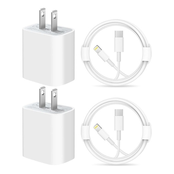 2 Pack 20w Cargador De Carga Rápida Para iPhone 6 7 8 X 11