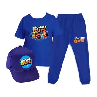 Pack Conjunto Polera Pantalon Gorro Stumble Guys Gamer