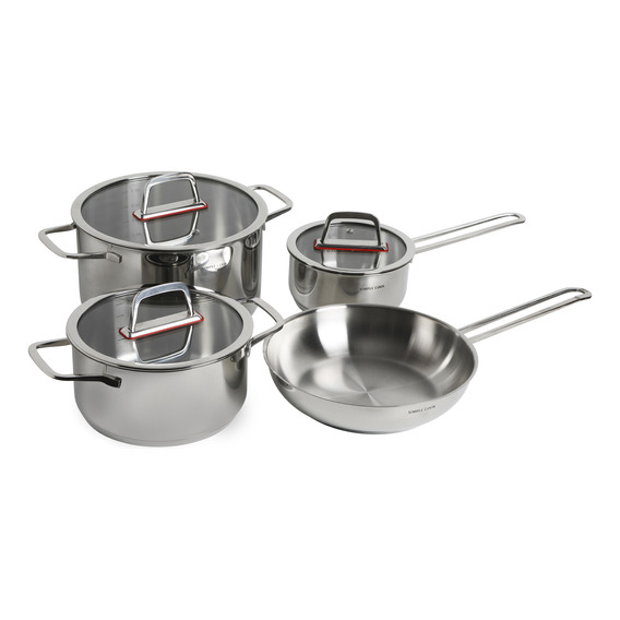 Bateria Simple Cook Burdeos 7pzs