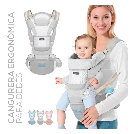 Mochila Porteo Ergonómico Cangurera Bebe Portabebes 4 En 1