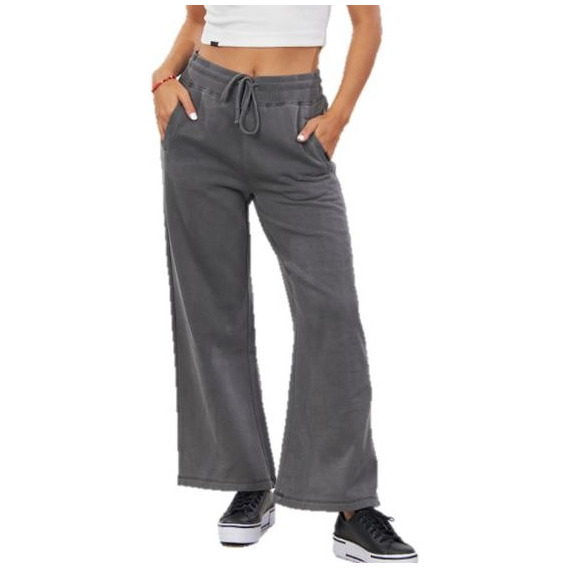 Pantalon Buzo Mujer Franela Wide Leg Algodon - Polemic