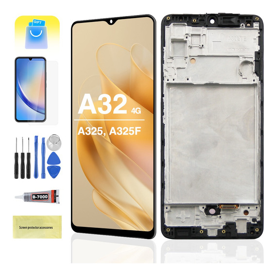 Pantalla Para Samsung A32 4g Sm-a325 Con Marco Amoled