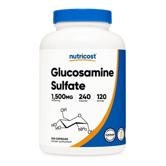 Nutricost sulfato de glucosamina 240 cápsulas 1500 mg por porción