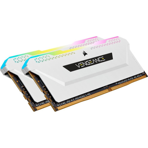 Memoria RAM Vengeance RGB Pro SL gamer color blanco  16GB 2 Corsair CMH16GX4M2D3600C18W