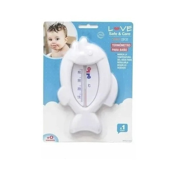 Termometro Love Para Baño Bañadera Forma Pez Para Bebes