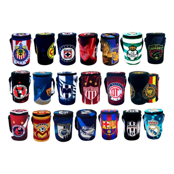 Paquete De 10 Hieleras Futbol Flexibles 16 Latas Cerveza