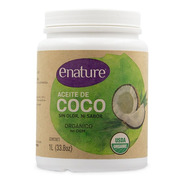 Aceite De Coco Orgánico Sin Sabor Enature 1 L