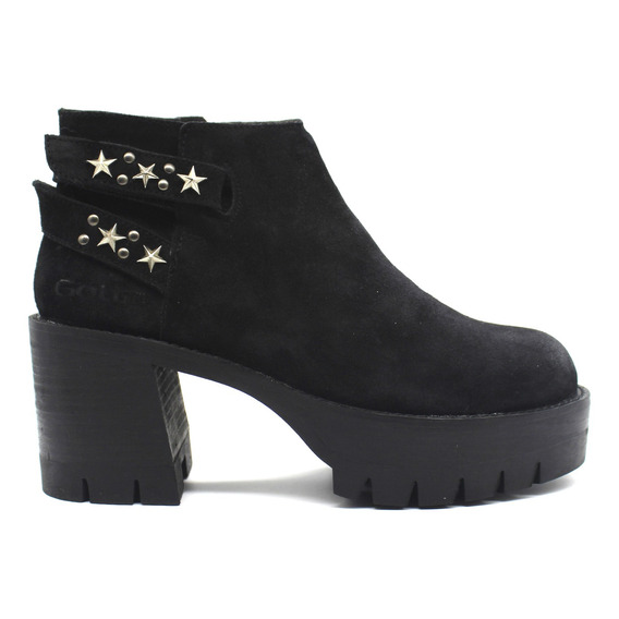 Botin Cuero Negro 18561