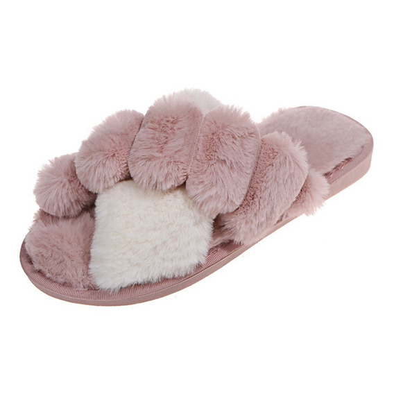 Pantufla Chatita Super Peluda Glamour - Varios Talles