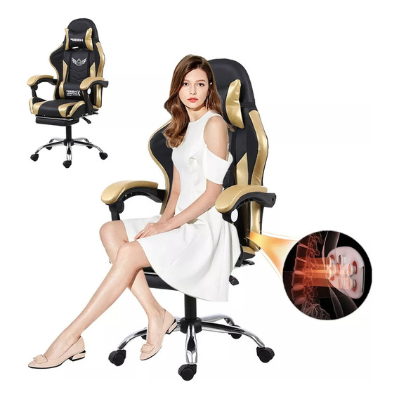 Silla Gamer Keep Ergonómica Reclinable Reposapiés Ajustable