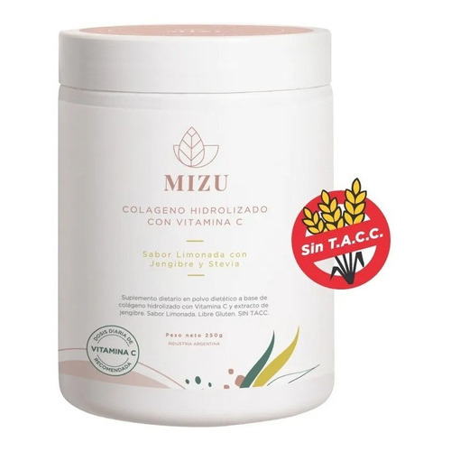 Mizu Suplemento Colágeno Con Vitamina C Classic 250g Sabor Limonada