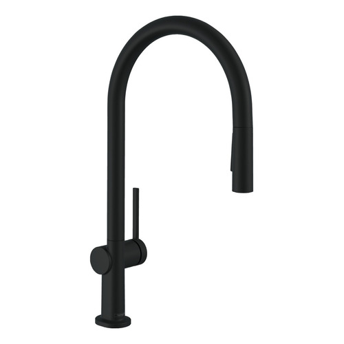 Grifo de cocina monocomando Hansgrohe Talis M54 72800 extensible  acabado negro mate