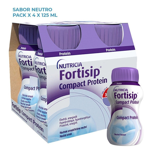 Fortisip Compact X 125 Ml Nutricion Pack X 4 U Sabor Neutro Sabor Neutro