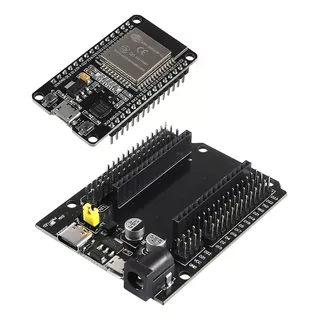 Nodemcu Esp32 Wifi Ch340g Usb-c + Shield Placa Expansion 30p