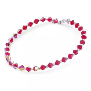 Pulsera Plata 925 Cristal Swarovski Varios Colores 